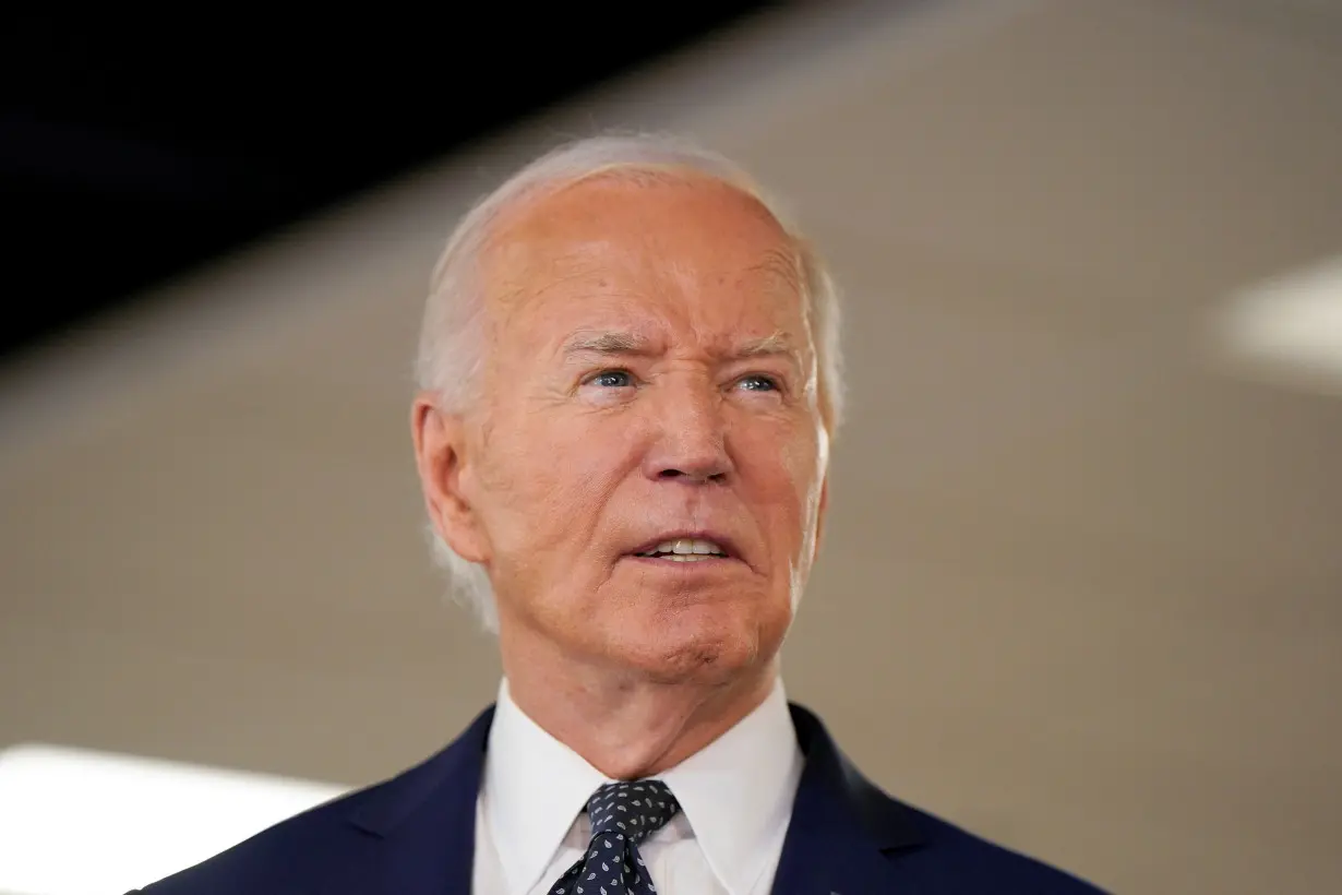 U.S. President Joe Biden delivers remarks on extreme weather at the D.C. Emergency Operations Center in Washington