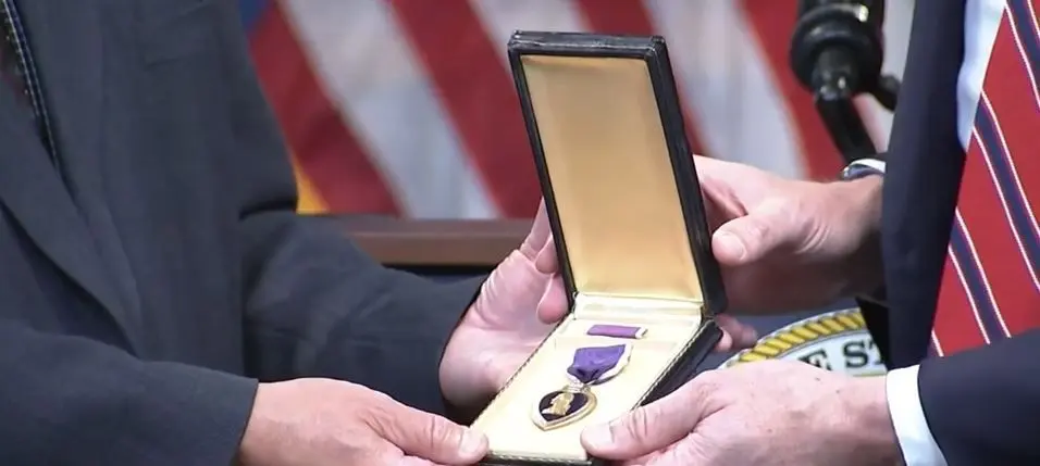 Purple Heart medal returned to family of sergeant who served during World War II