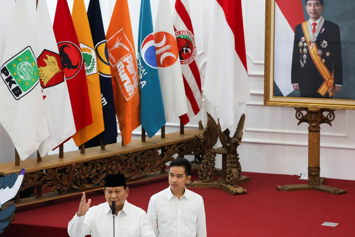 Indonesia's election commission officially announces Prabowo Subianto and Gibran Rakabuming Raka as the presidential election winners at General Election Commission (KPU) headquarters in Jakarta