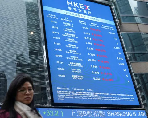 Tech pulls down Asia stocks, dollar gains on inflation data