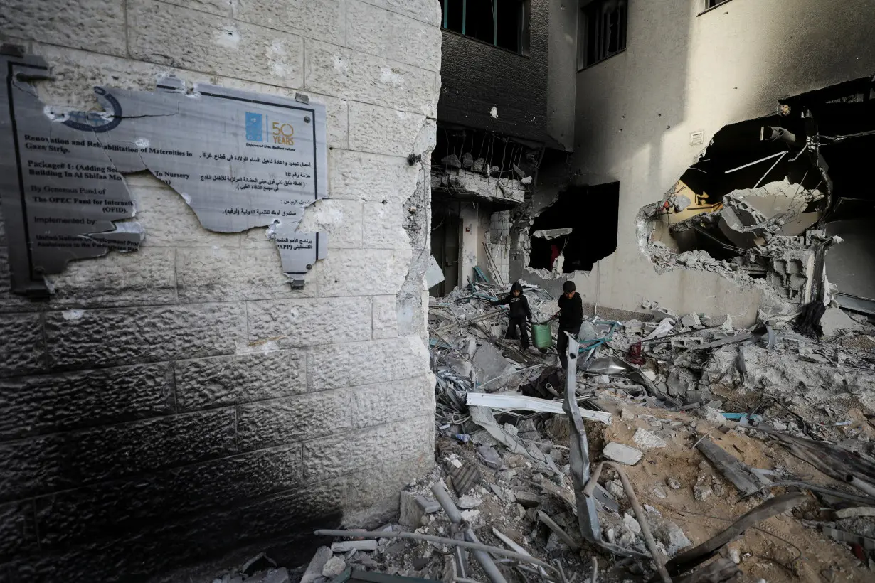 Aftermath of a two-week Israeli operation at Al Shifa Hospital and the area around it