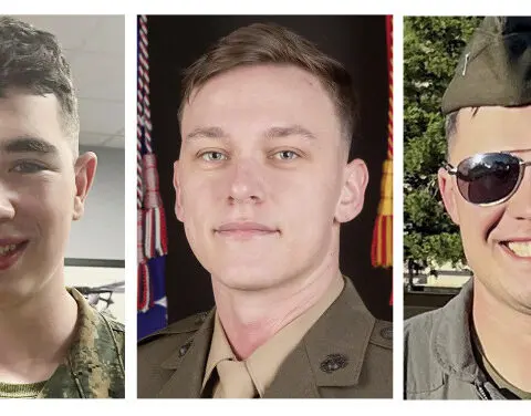 Military names 5 Marines killed in helicopter crash in California mountains. All were in their 20s.