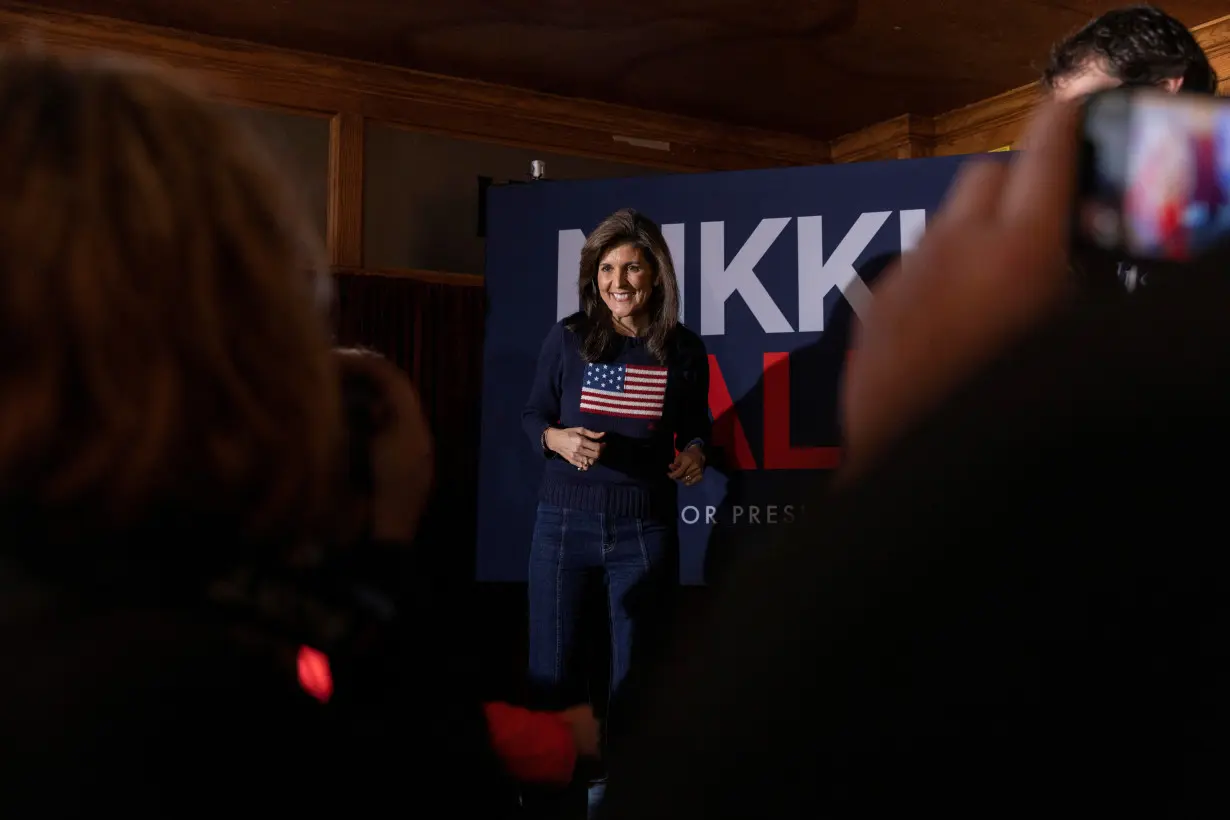 Republican presidential candidate Haley makes a campaign visit ahead of the Iowa caucus vote in Waukee