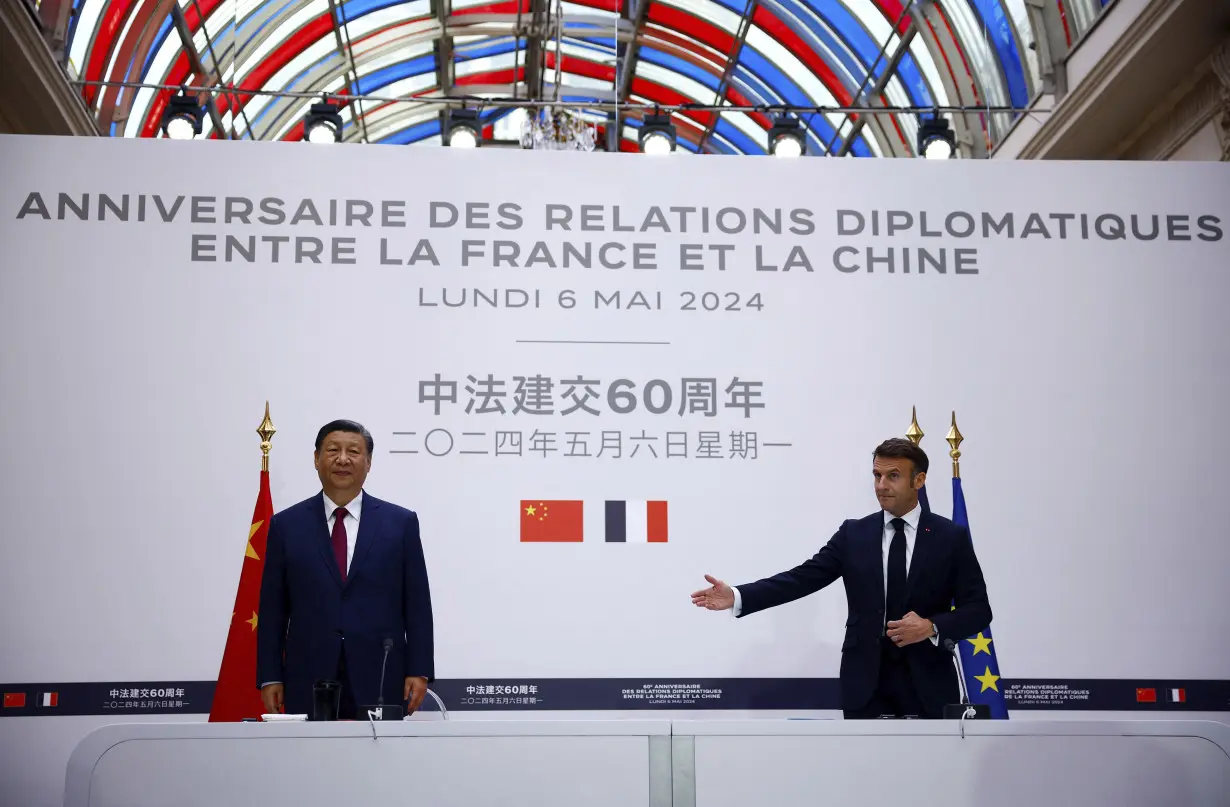 Macron puts trade and Ukraine as top priorities as China's Xi opens European visit in France