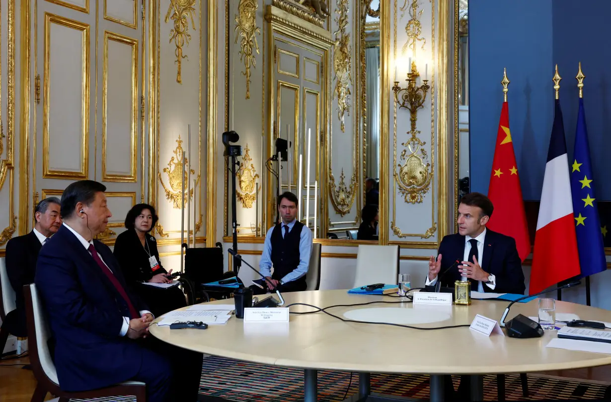 French President Macron and EU Commission President meet China's President Xi in Paris