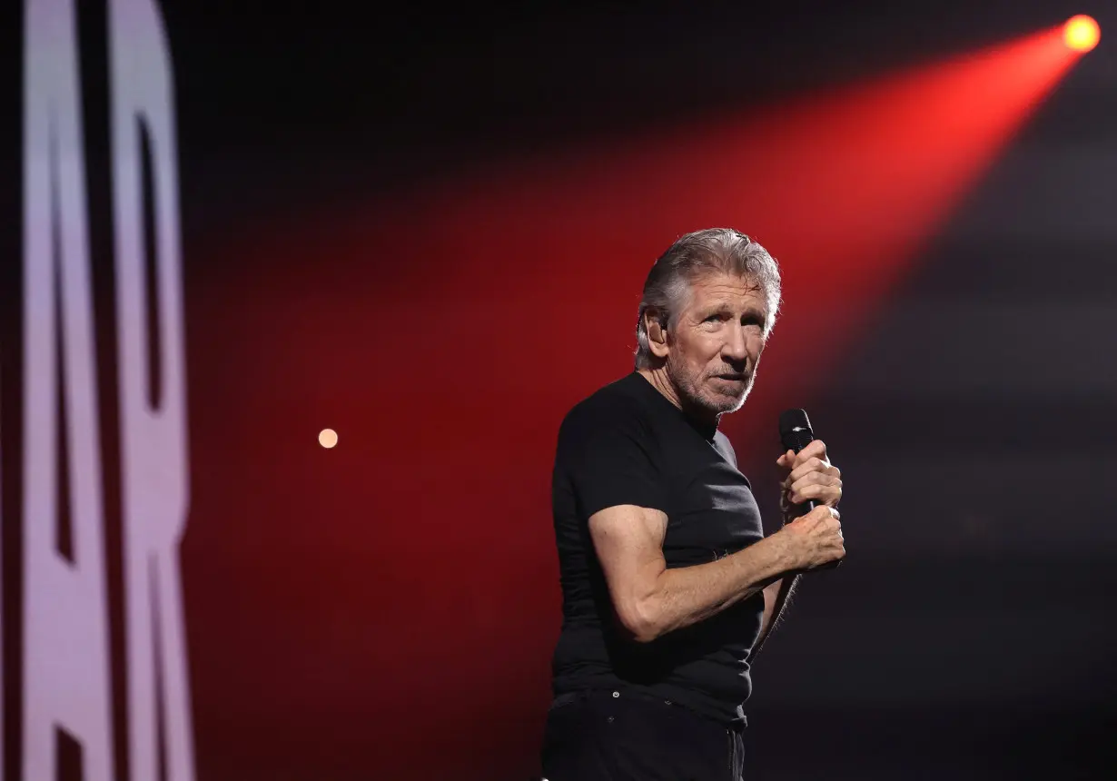 Pink Floyd co-founder Roger Waters performs during his This Is Not a Drill tour at Crypto.com Arena in Los Angeles