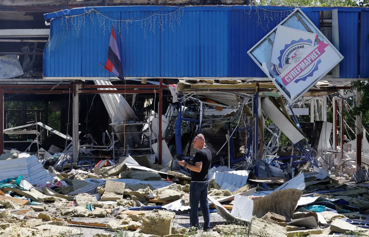 Aftermath of recent shelling in Donetsk