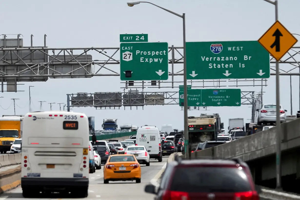 FILE PHOTO: Traffic is seen on a highway in New York