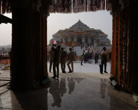 Modi opens Hindu temple built on ruins on razed mosque, in political triumph for prime minister