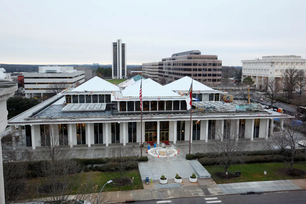 FILE PHOTO: North Carolina's Legislative Building, where the state legislature will convene on Wednesday to reconsider the controversial HB2 law limiting bathroom access for transgender people, seen in Raleigh, North Carolina