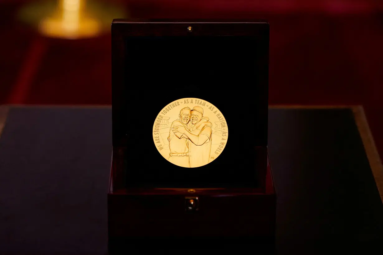 Congressional Gold Medal ceremony posthumously honoring Major League Baseball player, civil rights activist and World War II veteran, Lawrence Eugene “Larry” Doby, at the U.S. Capitol in Washington