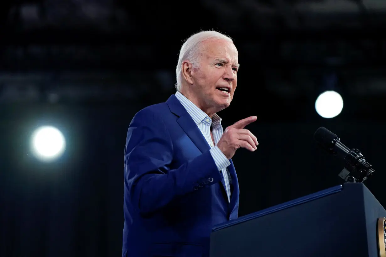 U.S. President Joe Biden campaigns in Raleigh