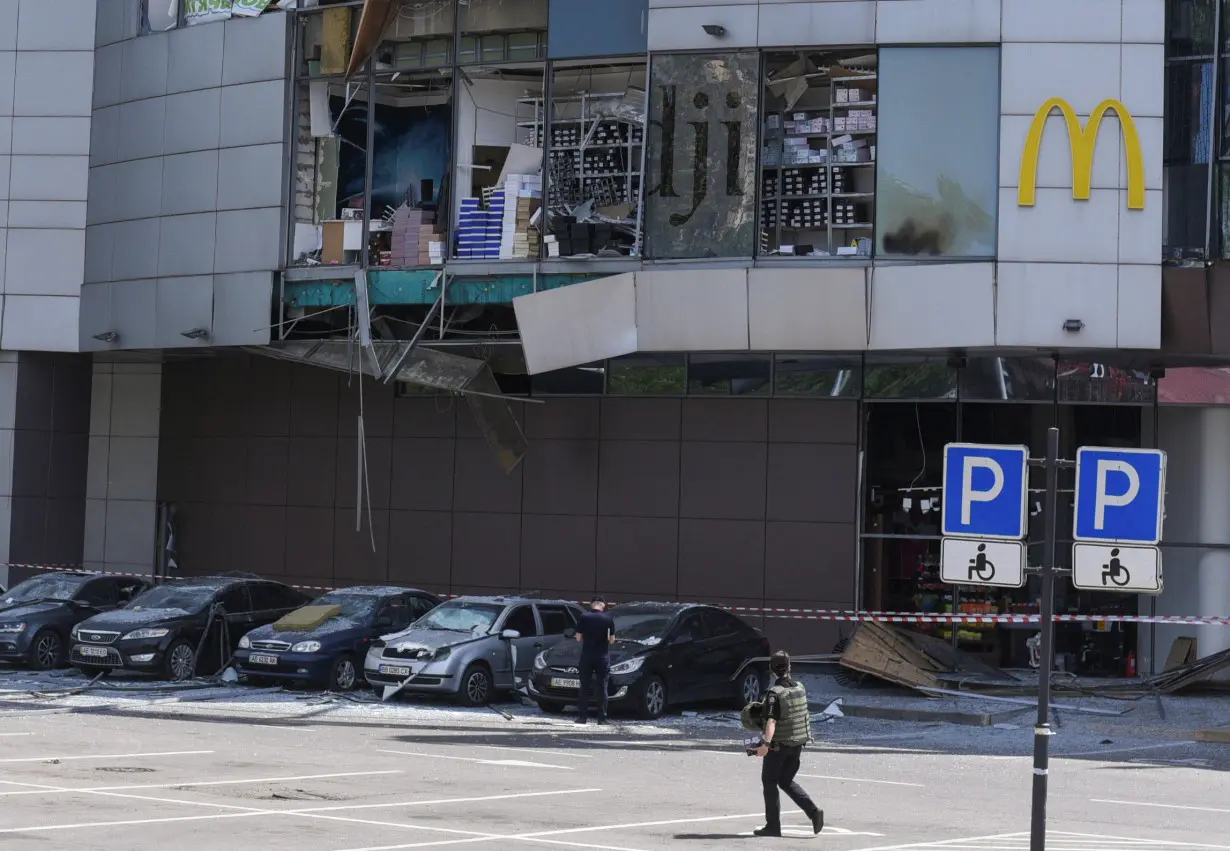 Aftermath of a Russian missile and drone attack in Dnipro