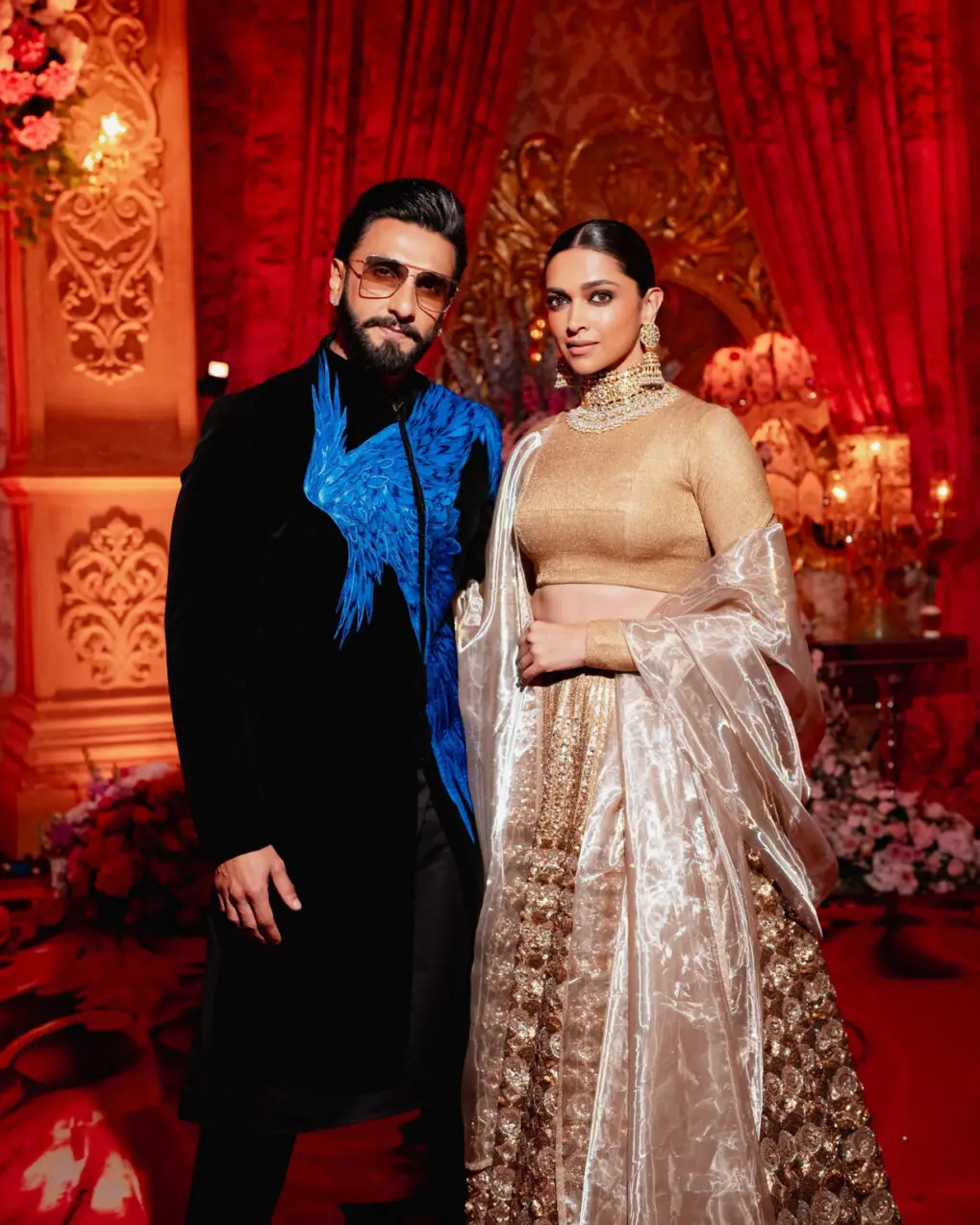 The wedding will be packed with celebrities. Actor Ranveer Singh and his wife and actor Deepika Padukone pose for a photo during the pre-wedding celebrations earlier this year.