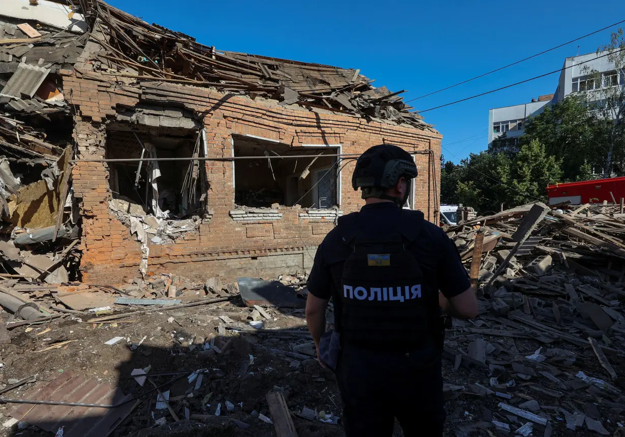 Aftermath of a Russian air strike in Kharkiv