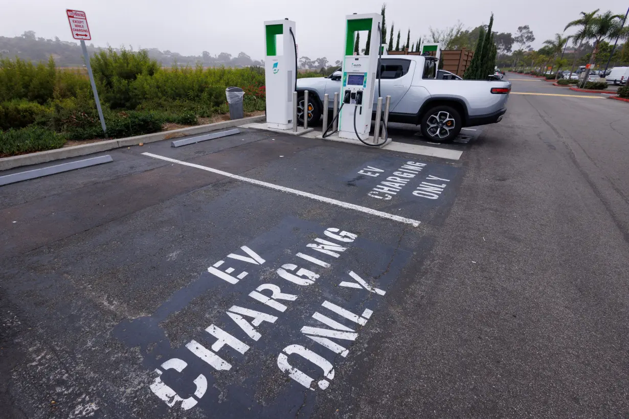 Electrify American vehicle chargers are shown in California