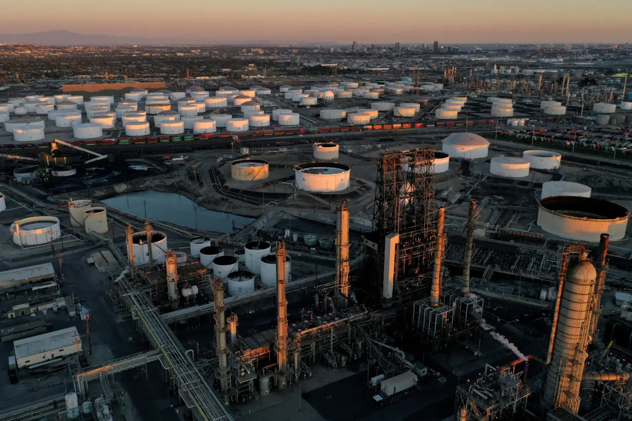 FILE PHOTO: Aerial view of Phillips 66 Company's Los Angeles Refinery and Kinder Morgan Carson Terminal