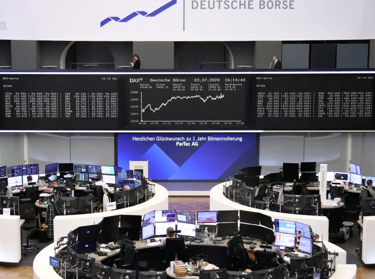 German share price index DAX graph is pictured at the stock exchange in Frankfurt