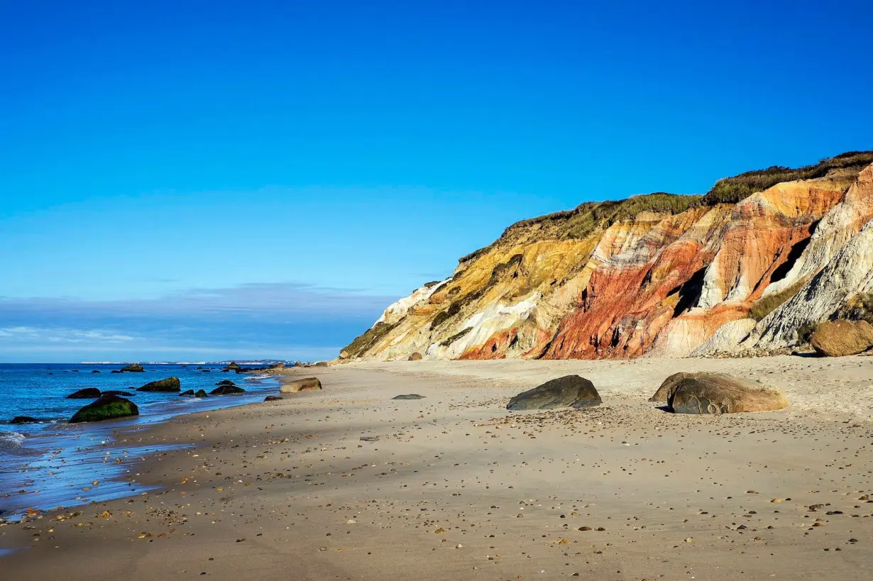 Moshup Beach can be found on the west side of Martha's Vineyard.