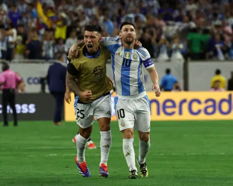 Soccer-Martinez saves Argentina in Copa shootout win over Ecuador to reach semis