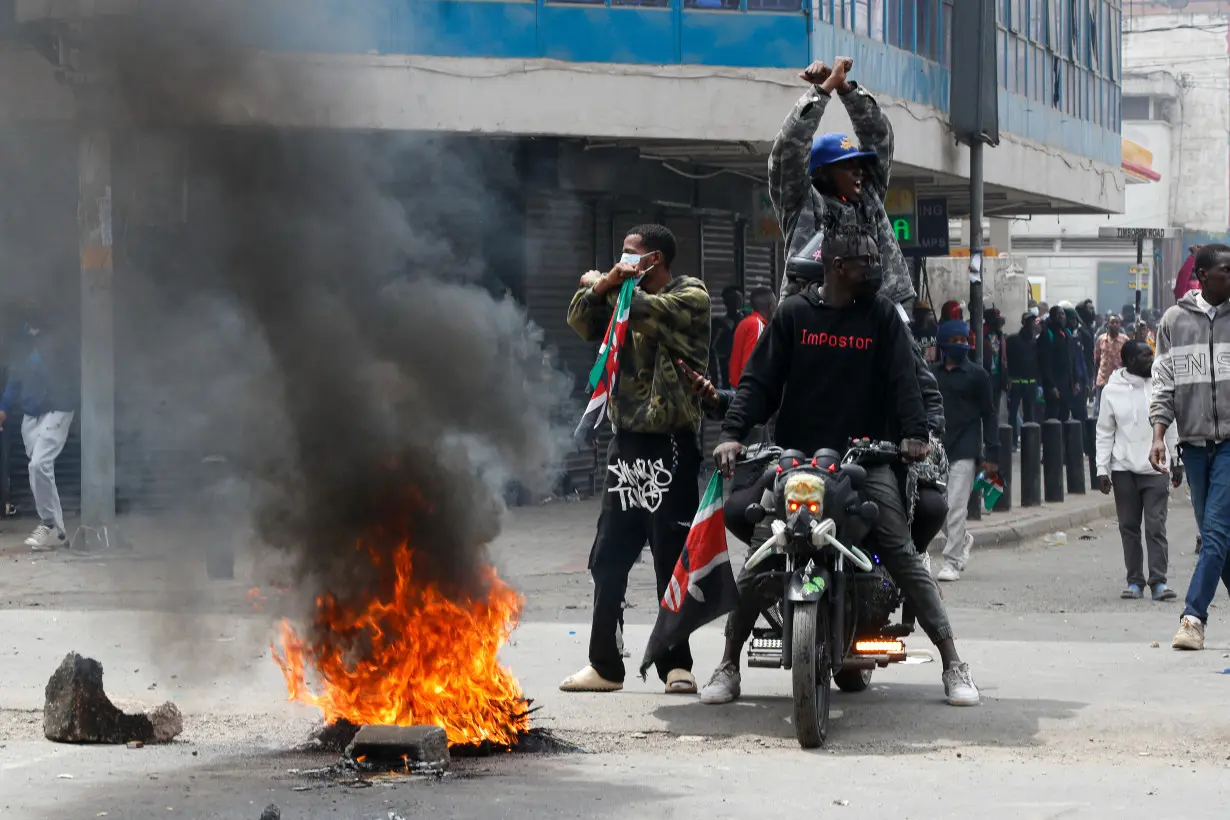 Anti-government protests against the imposition of tax hikes by the government in Nairobi