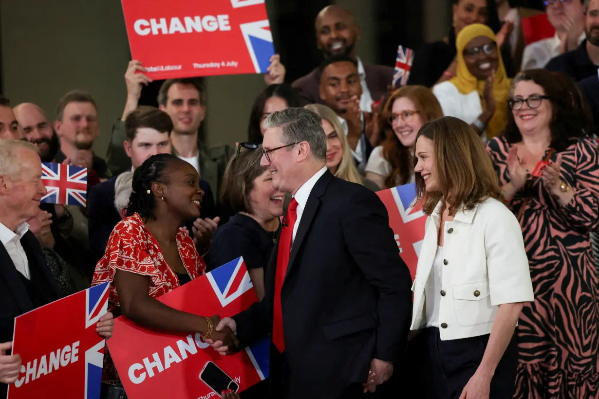 Britain's Labour Party leader Keir Starmer wins the general election