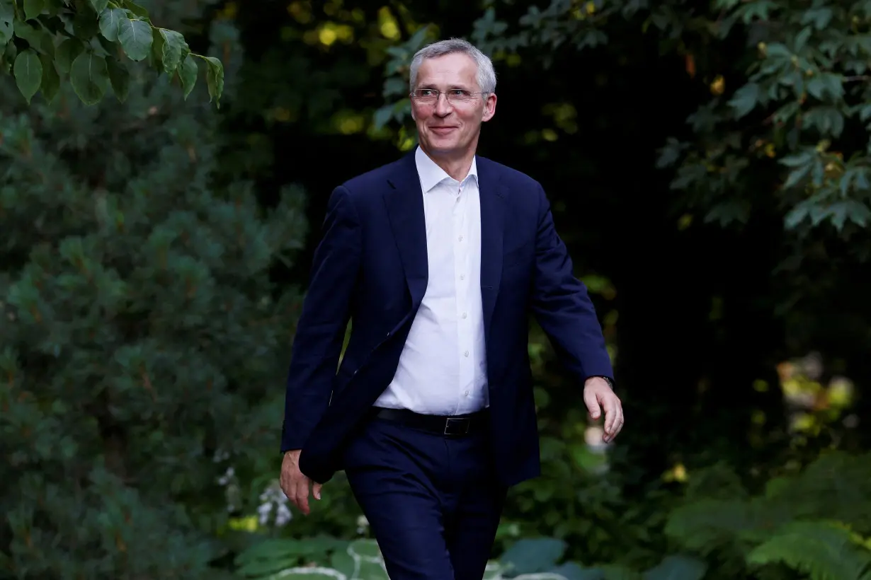 FILE PHOTO: NATO Secretary-General Jens Stoltenberg arrives to Rideau Cottage