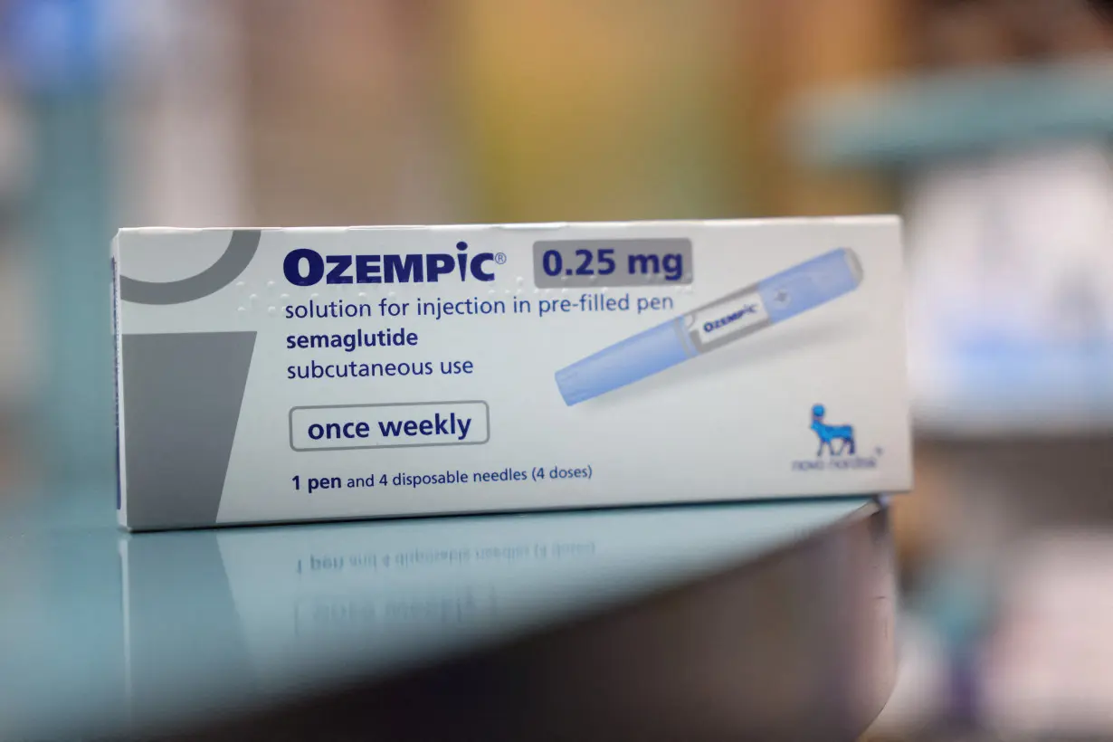 FILE PHOTO: A box of Ozempic made by Novo Nordisk is seen at a pharmacy in London