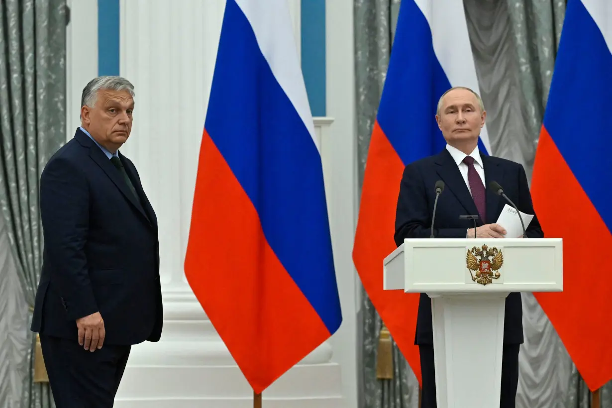 Hungary's PM Orban meets Russia's Putin in a Moscow visit condemned by Ukraine and EU leaders