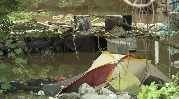 'We still matter': Flooding forces homeless out of encampments overnight