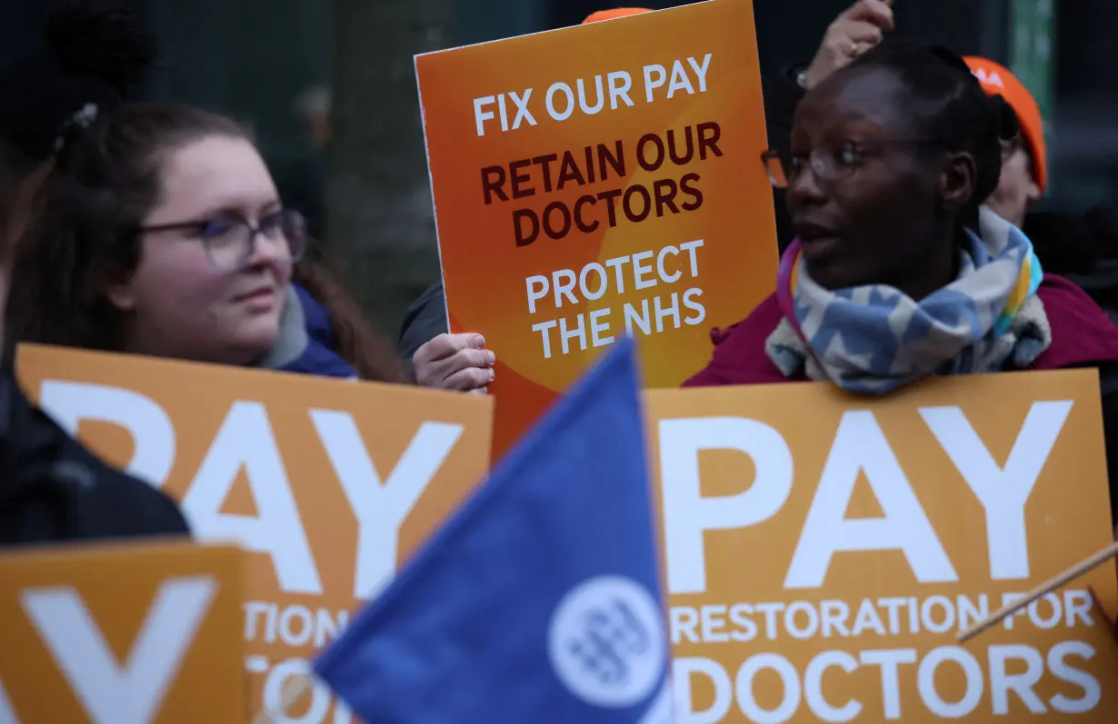 Junior doctors strike over pay and conditions, in Liverpool