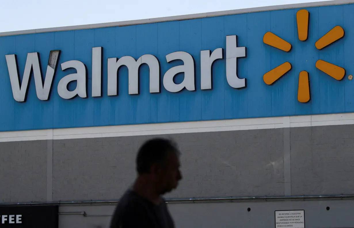 FILE PHOTO: The logo of Walmart, in Mexico City