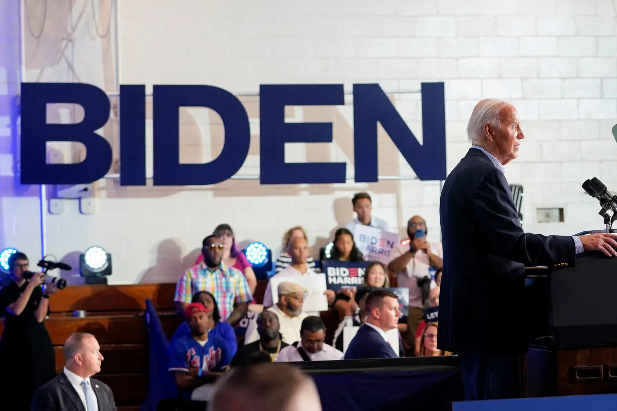 U.S. President Joe Biden attends campaign event at Sherman Middle School, in Madison