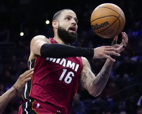 76ers add free-agent postseason star Caleb Martin from Miami, AP source says