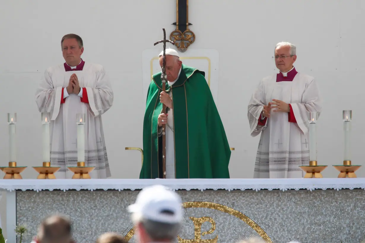 Pope celebrates mass for the conclusion of the 50th Catholic Social Week, in Trieste