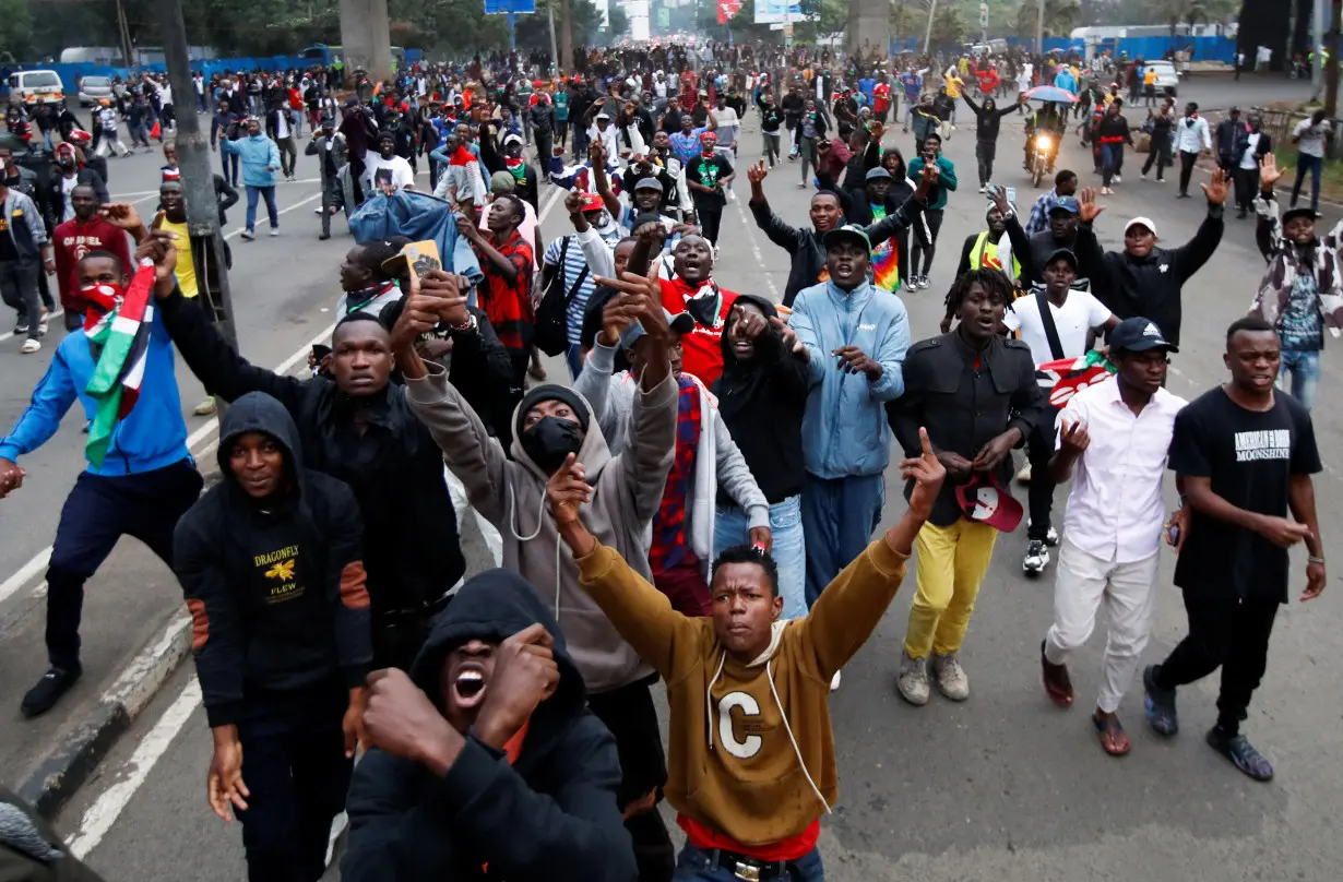 Anti-government protests against the imposition of tax hikes by the government in Nairobi