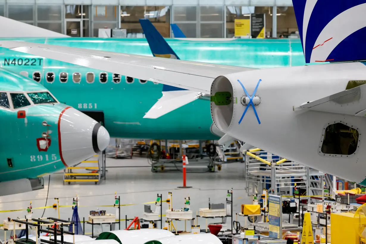 Boeing 737 MAX aircraft are assembled at the company's plant in Renton