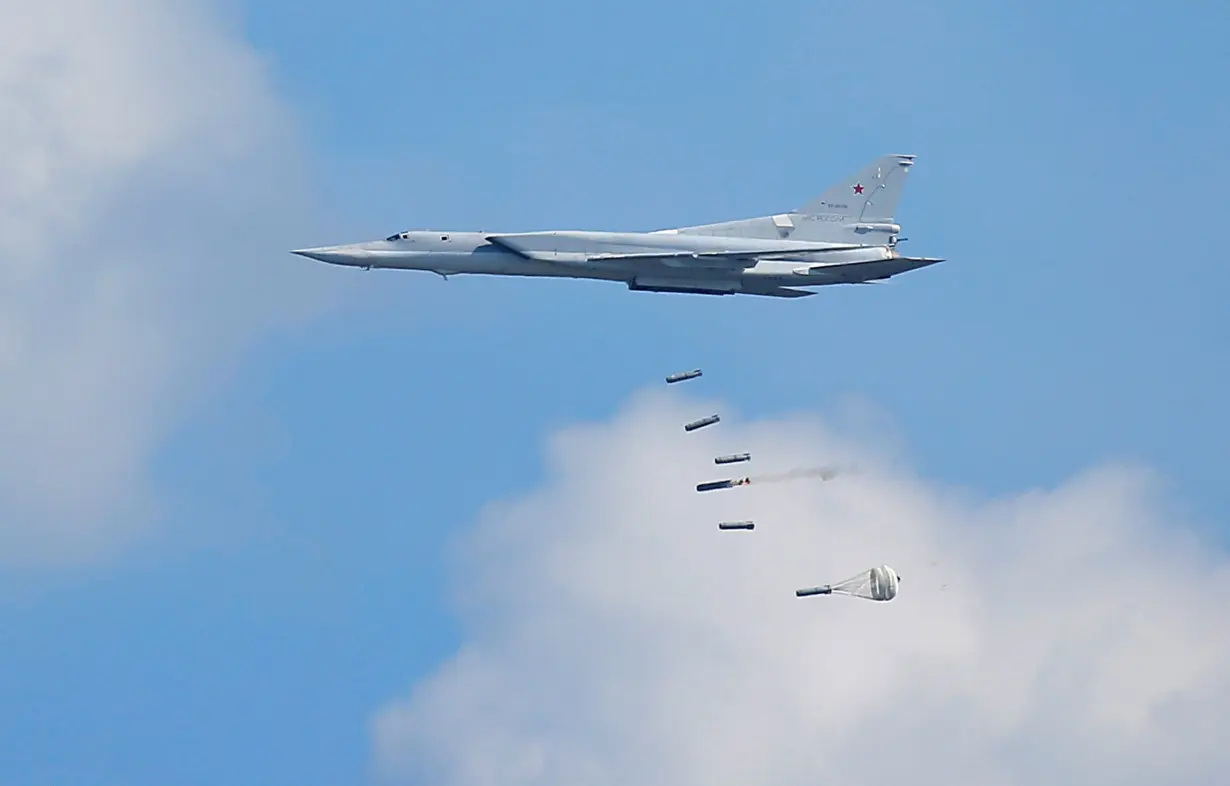 FILE PHOTO: Tupolev Tu-22M3 bomber performs during International Army Games 2016 in Dubrovichi outside Ryazan