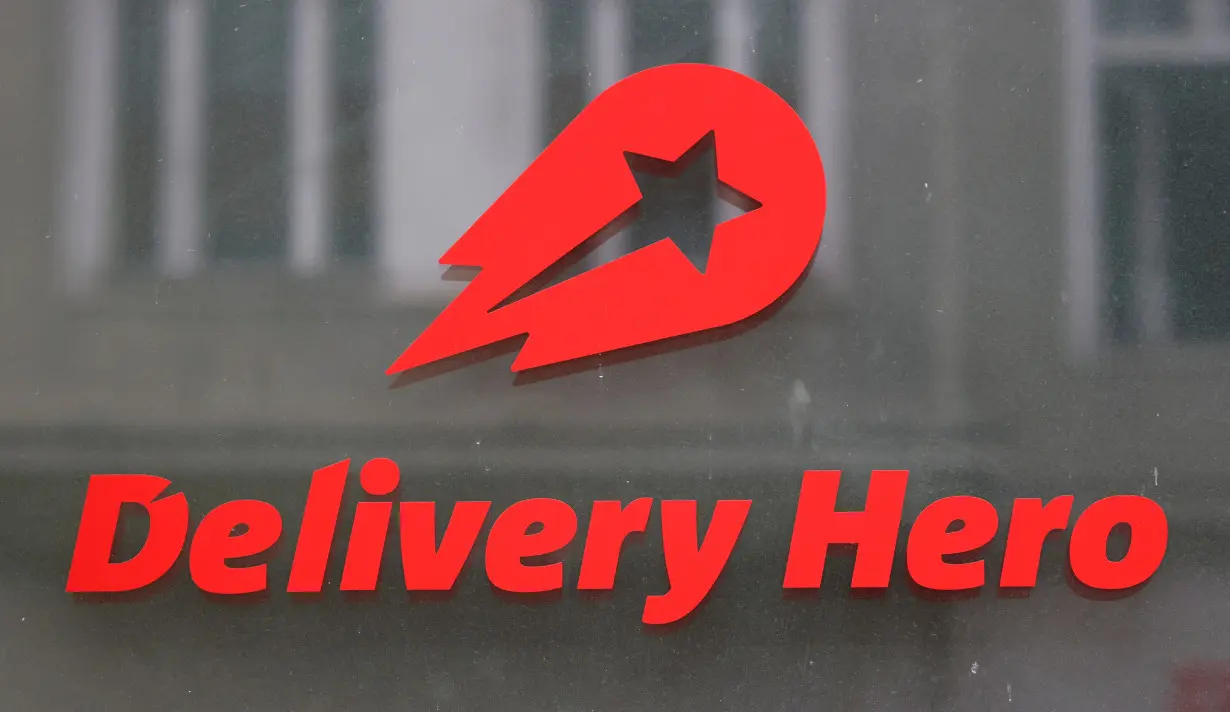 FILE PHOTO: The Delivery Hero's logo is pictured at its headquarters in Berlin