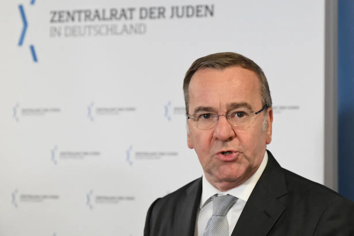 German Defence Minister Boris Pistorius speaks during the inauguration ceremony of the military rabbinate in Berlin