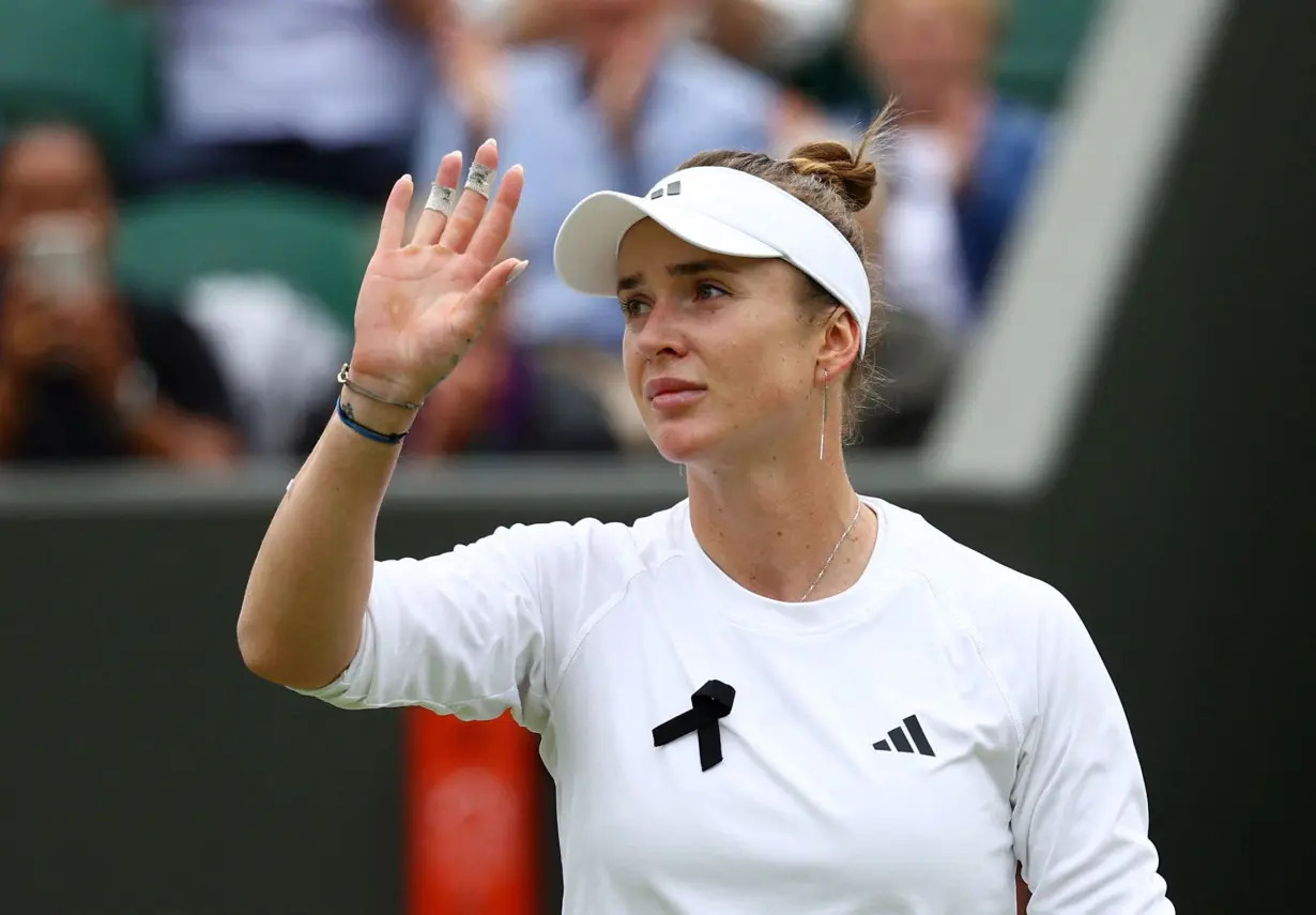 Elina Svitolina wears black ribbon at Wimbledon on 'very difficult day' after Russian attacks kill over 30 people in Ukraine