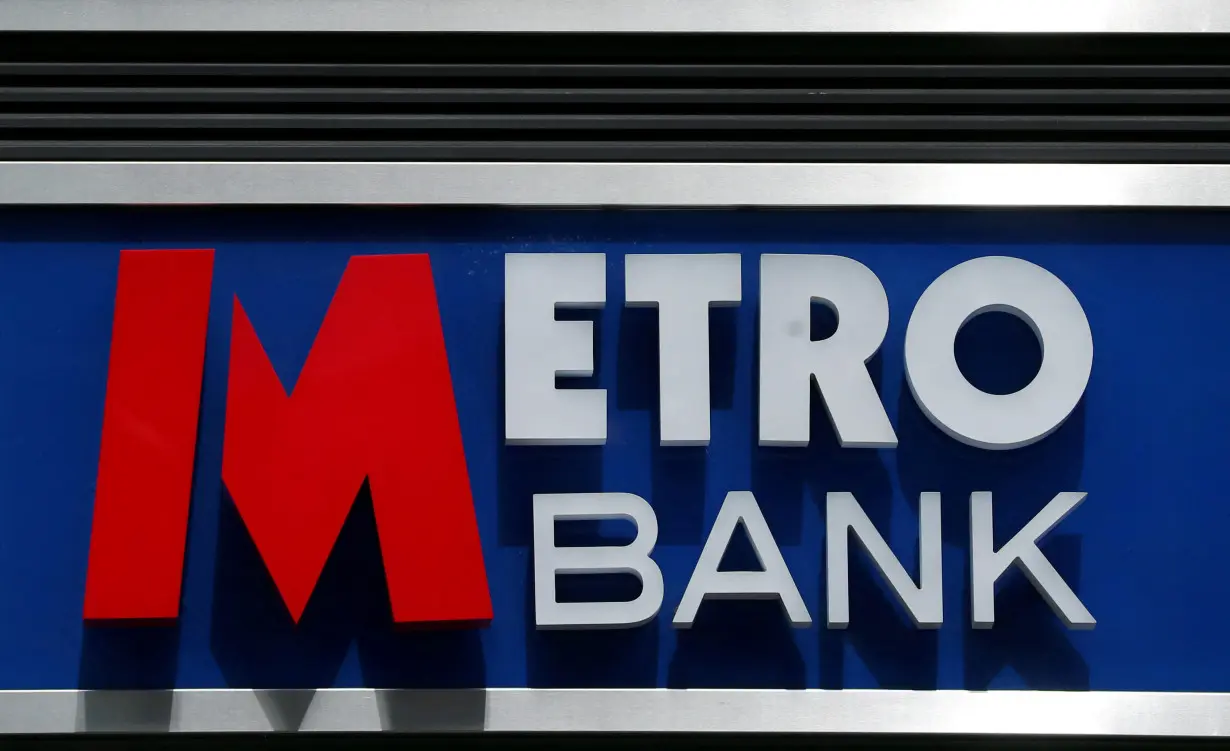 FILE PHOTO: Signage is seen outside of a Metro Bank in London