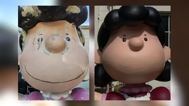 Artist repairing Peanuts' Lucy statue for South St. Paul library