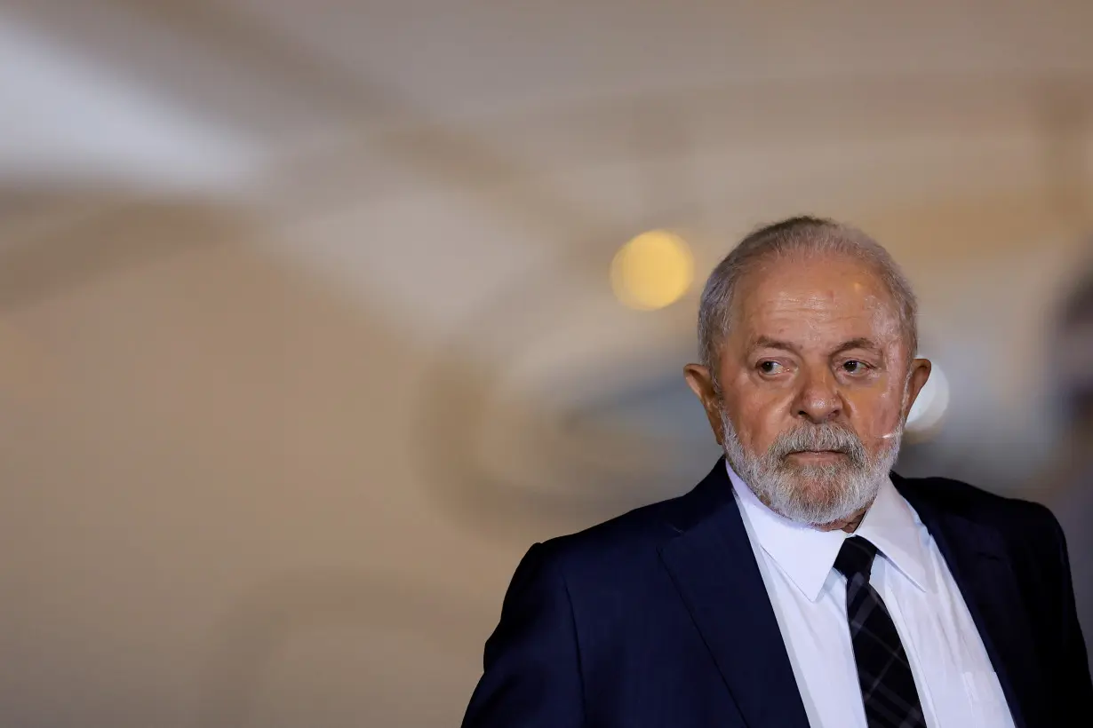 FILE PHOTO: Flight to repatriate Brazilians evacuated from the Gaza Strip is welcomed by Brazil's President Luiz Inacio Lula da Silva in Brazil