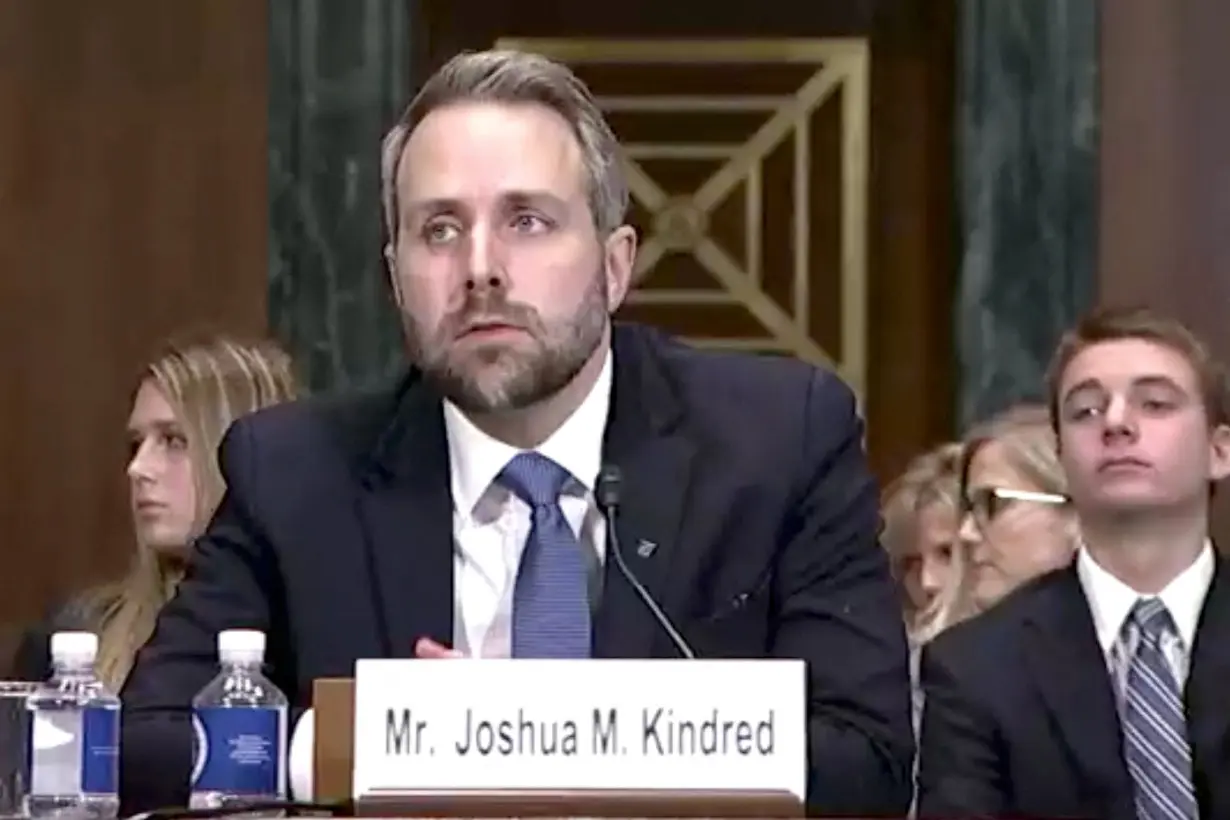 Alaska lawyer Joshua Kindred speaks during a judicial nomination hearing at the U.S. Senate Committee on the Judiciary in 2019