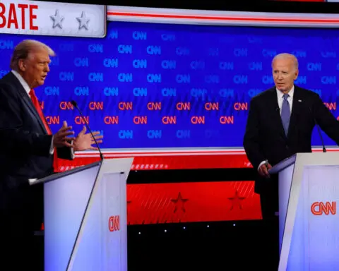Trump predicts Biden will stay in presidential race