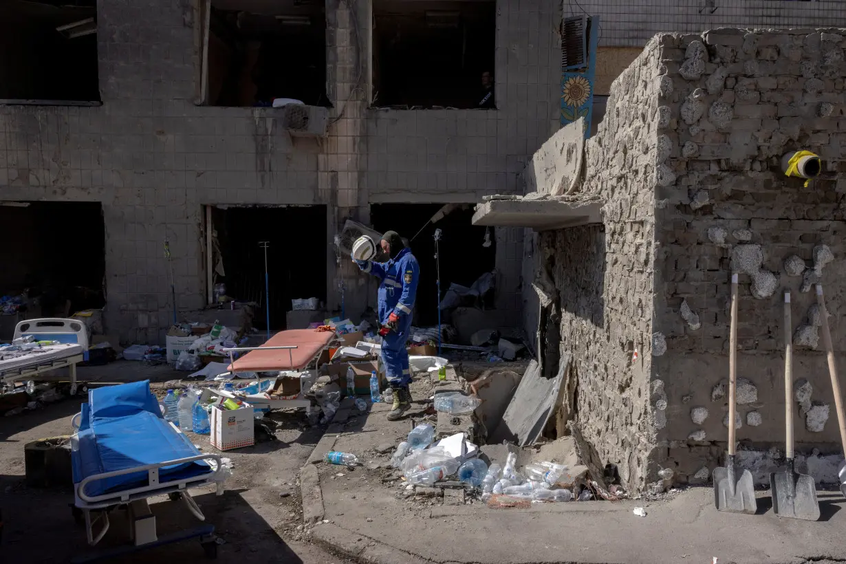 Aftermath of Russian missile strike on Okhmatdyt Children's Hospital in Kyiv