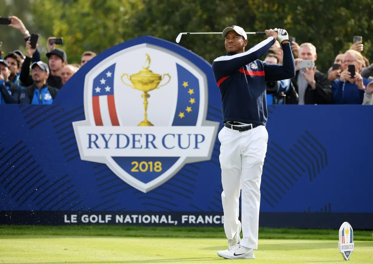 Tiger Woods made eight appearances as a player at the Ryder Cup, most recently in Paris in 2018.