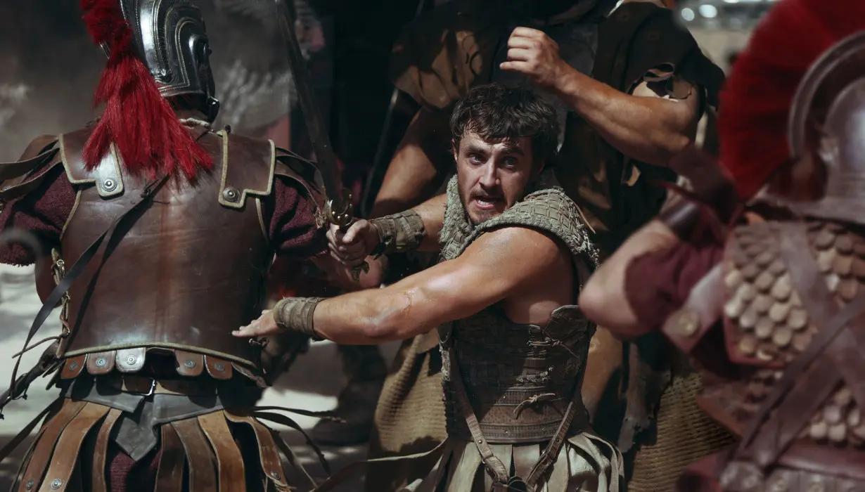 Paul Mescal battles Pedro Pascal and a rhino in first 'Gladiator II' trailer