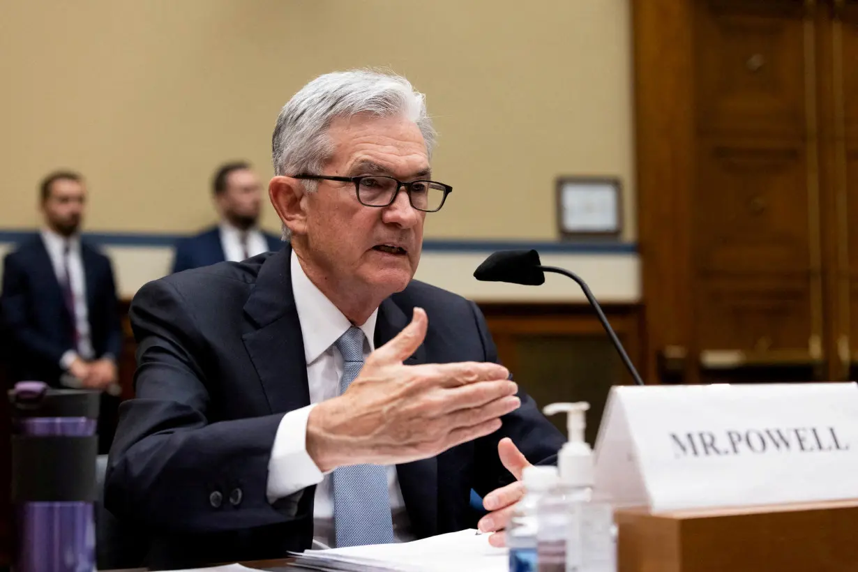 FILE PHOTO: Federal Reserve Chair Powell testifies on Capitol Hill in Washington